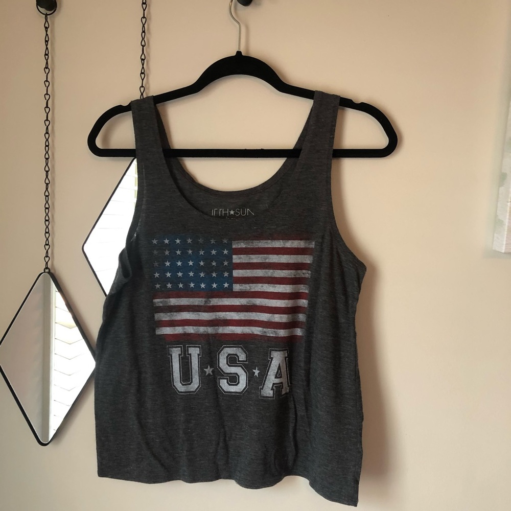 Cropped USA tank top